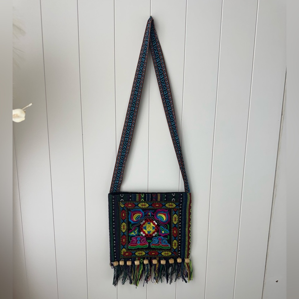 Bohemian Multicolor Embroidered Shoulder Bag